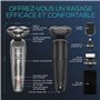 VOYOR Rasoir Electrique Homme Rechargeable 4 in 1 Tondeuse Barbe à têtes Rotatives Professionnel Tondeuse à Nez avec Brosse Visa