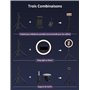 YOHOOLYO 12" Ring Light avec Trépied 64" Anneau Lumineux LED avec 10 Luminosité 3 Modes d'Eclairage, Trepied Smartphone Selfie L
