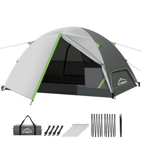 Gysrevi Tente de Camping 2-3 Personnes Tente dôme Facile à Installer Camping Tente Imperméable et Ventilée