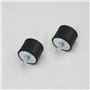Create idea Lot de 4 amortisseurs M8 - 40 x 30 mm - Isolateur anti-vibrations - Mâle/femelle - Silencieux - Pour compresseurs d'
