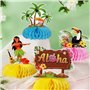 GEBETTER 9Pcs Centre de Table en Nid d’Abeille Décoration Accessoire Hawaïenne Luau pour Fête Tropicale Plage
