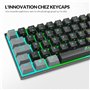 Rii Clavier Gamer Mécanique 60% Compact | Interrupteurs Rouges | RGB Polycouleur Rétroéclairé | 3 Modes sans Fil (Bluetooth 5.0