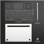 Rii Clavier sans Fil Bluetooth - 3 Canaux, Mini Clavier Portable Rétroéclairé Rechargeable Silencieux, Clavier AZERTY Français p