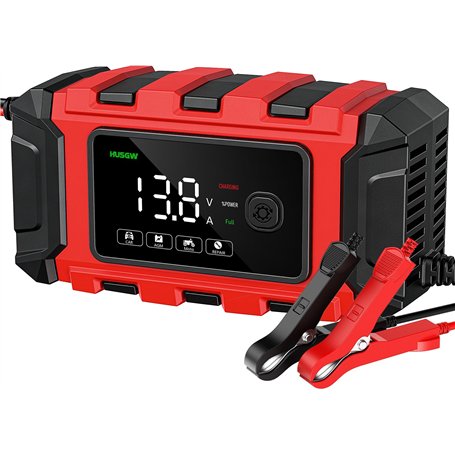 Husgw Chargeur Batterie Moto 6A 12V