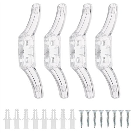 Create idea 10 Pièces Taquets de Cordon de Store Cordon Taquets Stores en Plastique Transparent Enrouleurs de Corde avec Vis pou