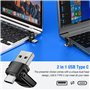 HELLCOOL USB C Télécommande de Présentation sans Fil, 2,4 GHz Récepteur USB&USB-C, Télécommande Powerpoint pour Windows/Mac/Powe