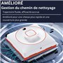 Robot Lave Vitre Automatique Bagotte SW50, App/Télécommande, Nettoyeur Puissant 2500Pa, Sans Fil pour Fenêtres et Miroirs