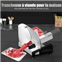 YASHE Trancheuse Électrique Avec Moteur DC Silencieux, Trancheuse À Jambon 200W, Lames En Acier Inoxydable Dual 19CM, Épaisseur