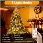 Realky Guirlande Lumineuse de Noël, 96M 800 LED Lumières de Noël Intérieur et Extérieure, 8 Modes et Fonction Mémoire Guirlande