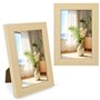 DERAYEE Cadre Photo Bois Naturel avec Support 10 * 15CM 1PCS