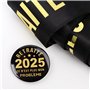 Cadeau Retraite 2025 1Pc Écharpe 1Pc Badge pour Homme “LA LÉGENDE Prend SA Retraite” Noir Doré Décoration Fête Départ en Retrait