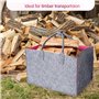 Cozary Sac Courses en Feutre 30L, Grand Panier Courses avec Poche Zippée, Sac de Transport en Feutre Pliable avec Anses, Shoppin