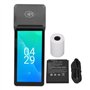 DAUZ Point de Vente Mobile, Imprimante de Reçus de Terminal de Point de Vente WiFi 4G écran Tactile de 5,5 Pouces pour Les Entre