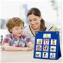 Qivine 2 in 1 Calendrier Visuel pour Enfants, Pliable Tableau Routine avec 70 Cartes et 72 Autocollants, Suspendu Comportement R