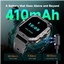 OBA Montre de Sport OUKITEL BT101 Homme 2.02 Pouces 100 Mode Sport Étanche 5ATM 410mAh Notifications, Moniteur de fréquence Card