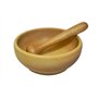 Mortier et pilon en bois - Broyeur à épices et herbes - En bois de hêtre - Cadeau pour la maison - M08