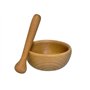 Mortier et pilon en bois - Broyeur à épices et herbes - En bois de hêtre - Cadeau pour la maison - M08