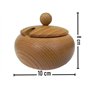 Sucrier en bois - Avec couvercle et cuillère - Idéal comme cadeau - Diamètre : 10 cm - C01