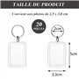 Personnalisé Porte-Clés Transparent en Acrylique pour Stocker des Photos