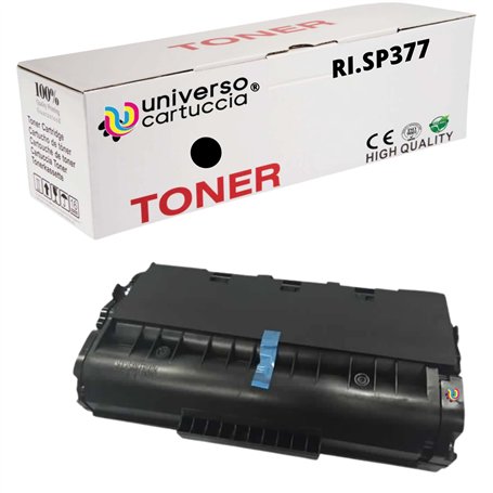 UniversoCartouche® Toner Compatible pour Ricoh 408162 No OEM SP377 Ricoh SP 377DNwX SP377SFNwX SP377SNwX 6400 Copies à 5%