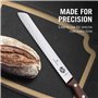 Victorinox Wood Couteau à Pain avec Coffret Cadeau, Bois D'Érable Modifié, Tranchant Denté, 21cm