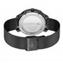 Lacoste Montre Analogique Multifunction à Quartz pour Homme Collection Replay avec Bracelet Milanais en Acier Inoxydable Noir - 