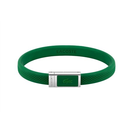 Lacoste Bracelet en Silicone pour Homme Collection LACOSTE.12.12 Embelli avec Motif Petit Piqué - 2040116