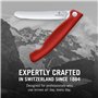Victorinox Swiss Classic Couteau à légumes pliable, Pour pique-nique, camping, Lame extra-tranchante, Taille droite, Rouge