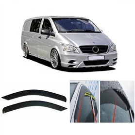 AC WOW Lot de 2 déflecteurs d'air pour Mercedes-Benz Vito Viano Classe V W639 2003 2004 2005 2006 2007 2008 2009 2010 2011 2012