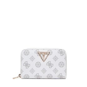 GUESS Laurel Zip Around Wallet M White Logo