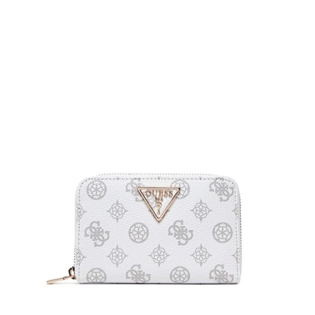 GUESS Laurel Zip Around Wallet M White Logo