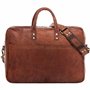 SID & VAIN Sac bandoulière Ordinateur 15 Pouces Cedar Cuir véritable |Sacoche Porte-Document en bandoulière Marron |Sac Messager