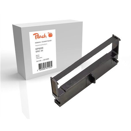 Peach Ruban encreur remplace Epson ERC 35 Noir 13 mm/8 m