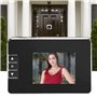 Visiophone Connecté Interphone Vidéo, 1,3 MP Judas Numérique, Caméra avec 3 Pouces LCD Moniteur, Judas de Porte Camera Surveilla