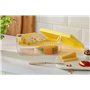 Snips Boîte à Fromage, 3 LT, Conteneur Transparent et Couvercle Jaune, Grille Détachable, Dimensions 26 x 17 x 10, Made in Italy
