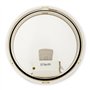 Velamp BIGBOB-B Applique/plafonnier Rond 22cm. en Plastique + Verre. Culot 1x E27 Max 60W. LED Compatible. IP44: pour intérieur