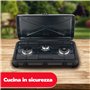 ARDES - AR1FG03 Cuisinière à gaz d'extérieur GPL Portable pour le camping 3 brûleurs avec couvercle en acier peint en noir - Cla