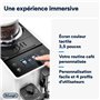 De'Longhi Rivelia EXAM440.55.W, Machine À Café Grain Automatique, Grains Fraîchement Moulus, Bac à Grains Interchangeable, Caraf