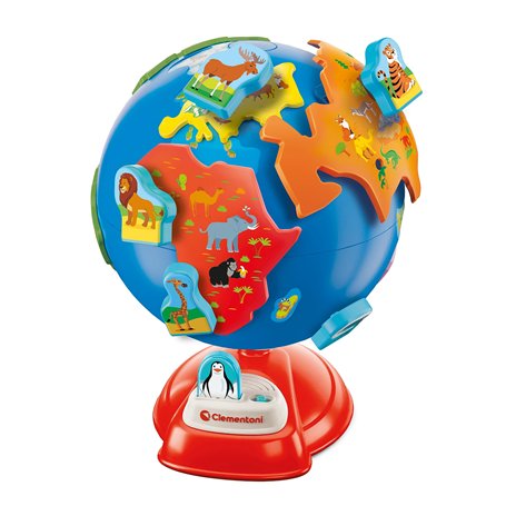 Clementoni - Mon Premier Globe Interactif Éducatif - Apprentissage Géographie Pour Enfant 3 Ans - Langue Française et Néerlandai