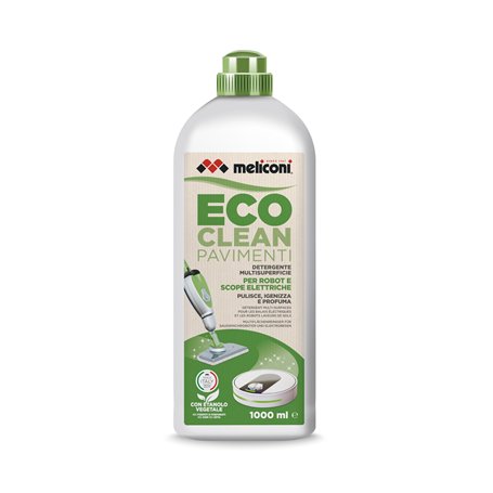 Meliconi Eco Clean Nettoyant de Sols pour Balais Électriques et Robots; Multisurface; 1L