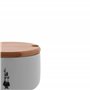 Bialetti Y0TZ102 Sucrier avec Couvercle Bamboo Porcelaine, Blanche