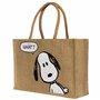 Kanguru Sac Cabas Femme What Snoopy – Sac Shopping en Toile de Jute avec Poche Intérieure et Poignées