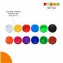 PRIMO - Kit Palette Peinture Enfant +3 Ans avec Peinture Gouache 25 ml, 12 Couleurs Tempera Couvrantes pour Peinture Textile, Aq