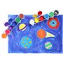 PRIMO - Kit Palette Peinture Enfant +3 Ans avec Peinture Gouache 25 ml, 12 Couleurs Tempera Couvrantes pour Peinture Textile, Aq