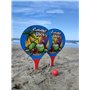 Raquettes de plage en bois raquettes de mer avec balle souple jeux raquette beach tennis plage jardin adulte garçons enfants cou