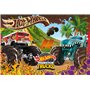 Lisciani - HOT WHEELS Puzzle - 60 Pièces - Pour Enfants dès 4 ans - 35x50cm - Puzzle Monster Trucks avec Cascades Audacieuses - 