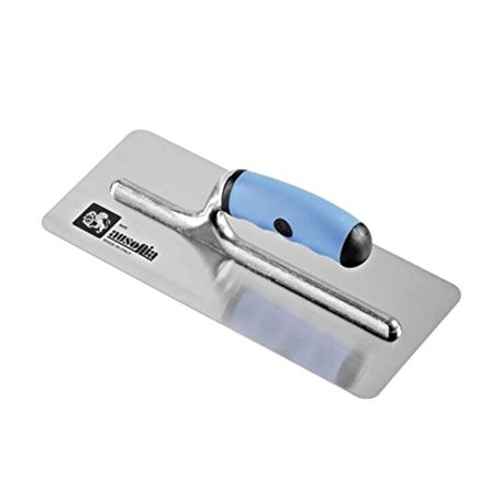AUSONIA - 42127 TALOCHE POUR STUC AVEC LAME EN ACIER INOX À BORDS ARRONDIS 20 X 9 ET MANCHE EN CAOUTCHOUC BI-MATIÈRE