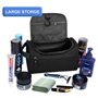Trousse de Toilette Homme,AOBETAK Grande Sac de Makeup Toilette Imperméable Suspendue,Trousse de Maquillage pour Voyage pour Gar