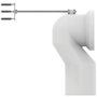 Ideal Standard Pipe Coude de Raccordement pour WC Toilettes Evacuation Sortie Verticale Distance 175-205 MM Blanc J324867