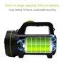 Lampe de poche LED rechargeable avec lumière latérale haute performance 13500 lumens 6000 mAh Batterie portable et étanche pour